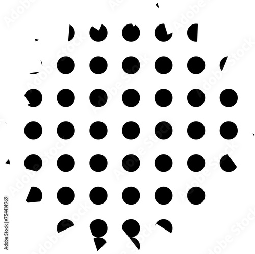 Abstract figure polka dot background.