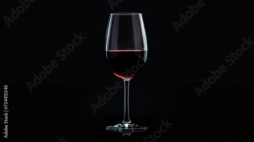 glass of fine red wine, set against a dark black background, motion blur, close-up shot, low-key