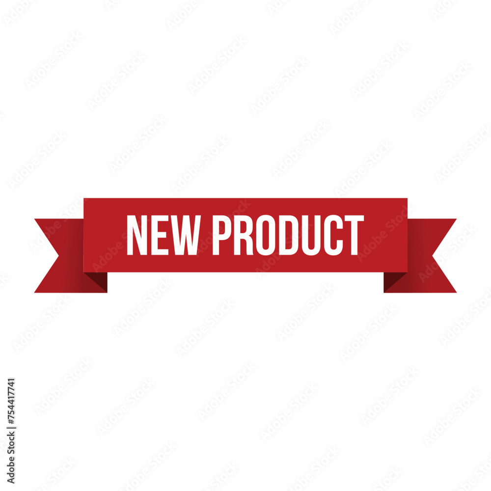 Red New Product Ribbon Vector Design Template Red New Product Ribbon Vector Design Template