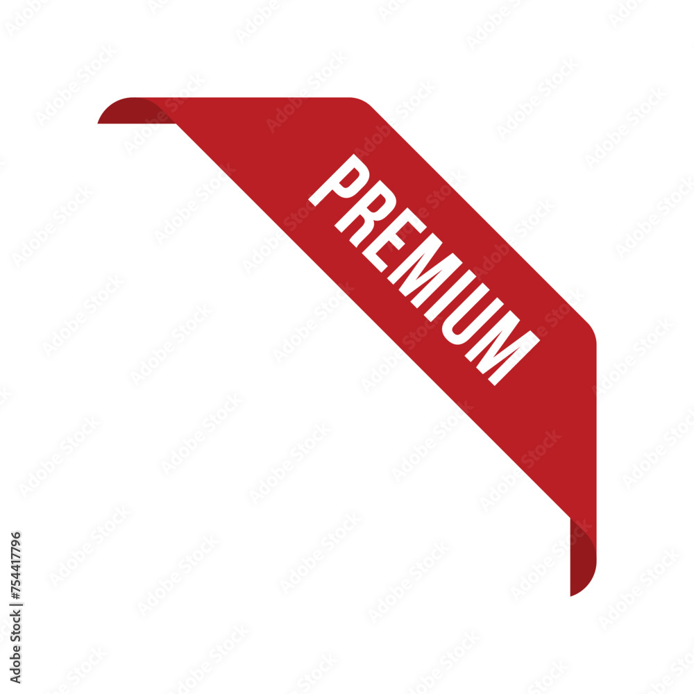 Red Corner Premium Ribbon Vector Design Template Red Corner Premium Ribbon Vector Design Template