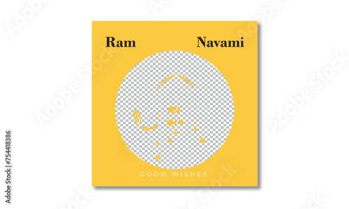Ram Navami illustration background design photo