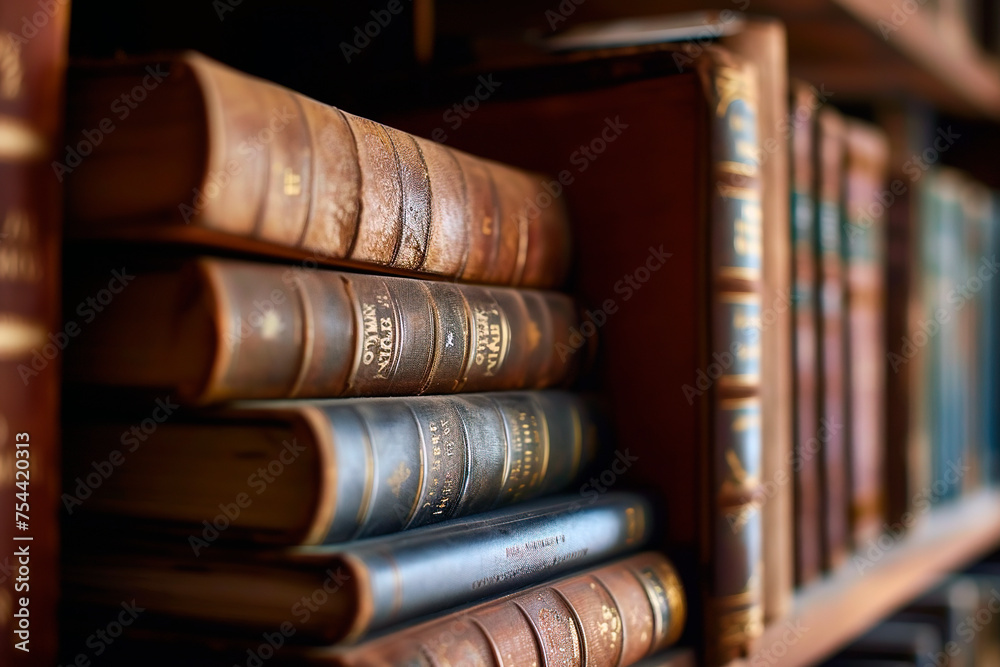 old books in library