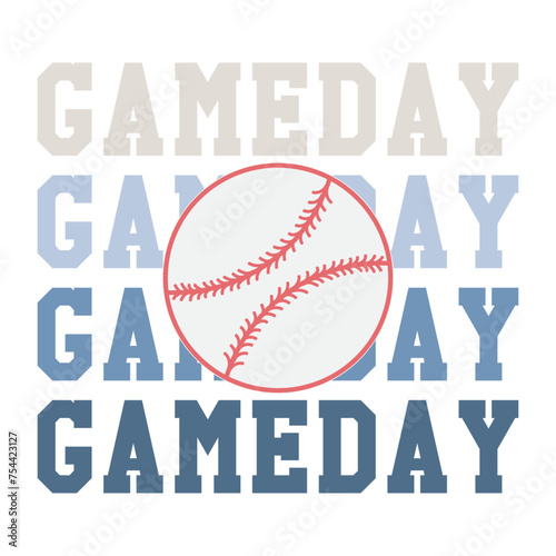Retro Baseball Quotes SVG Design  Baseball Sublimation T-shirt Design  Quotes About Baseball  Game Day Vibes  Baseball All Day Everyday
