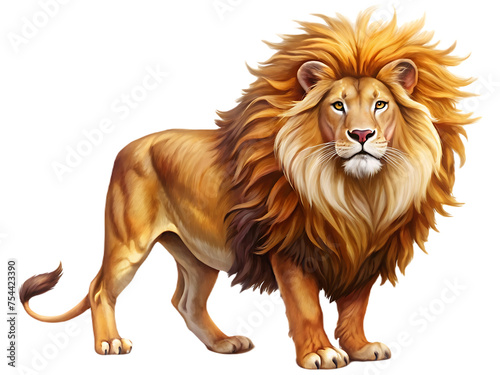 Lion on transparent