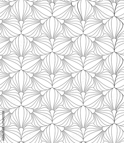 Vector seamless texture. Modern geometric background. Grid with abstract shapes.