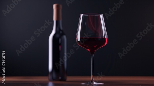 a glass of red wine