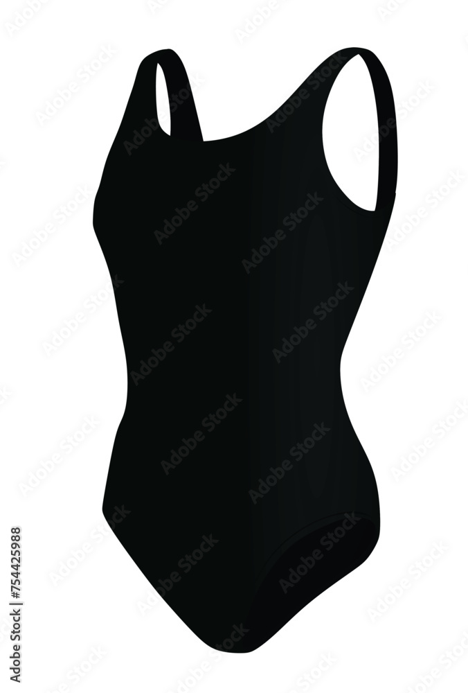 Black swim suit. vector illustration Black swim suit. vector illustration