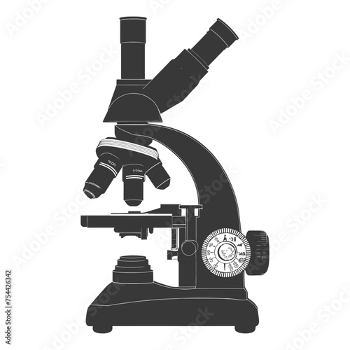 Silhouette microscope is a laboratory instrument black color only