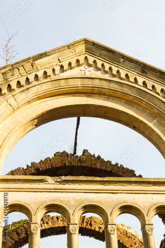 Detail shot of the arch at the front of Hagios Georgios, Greek Orthodox Church. Osmaneli-Bilecik-Turkey