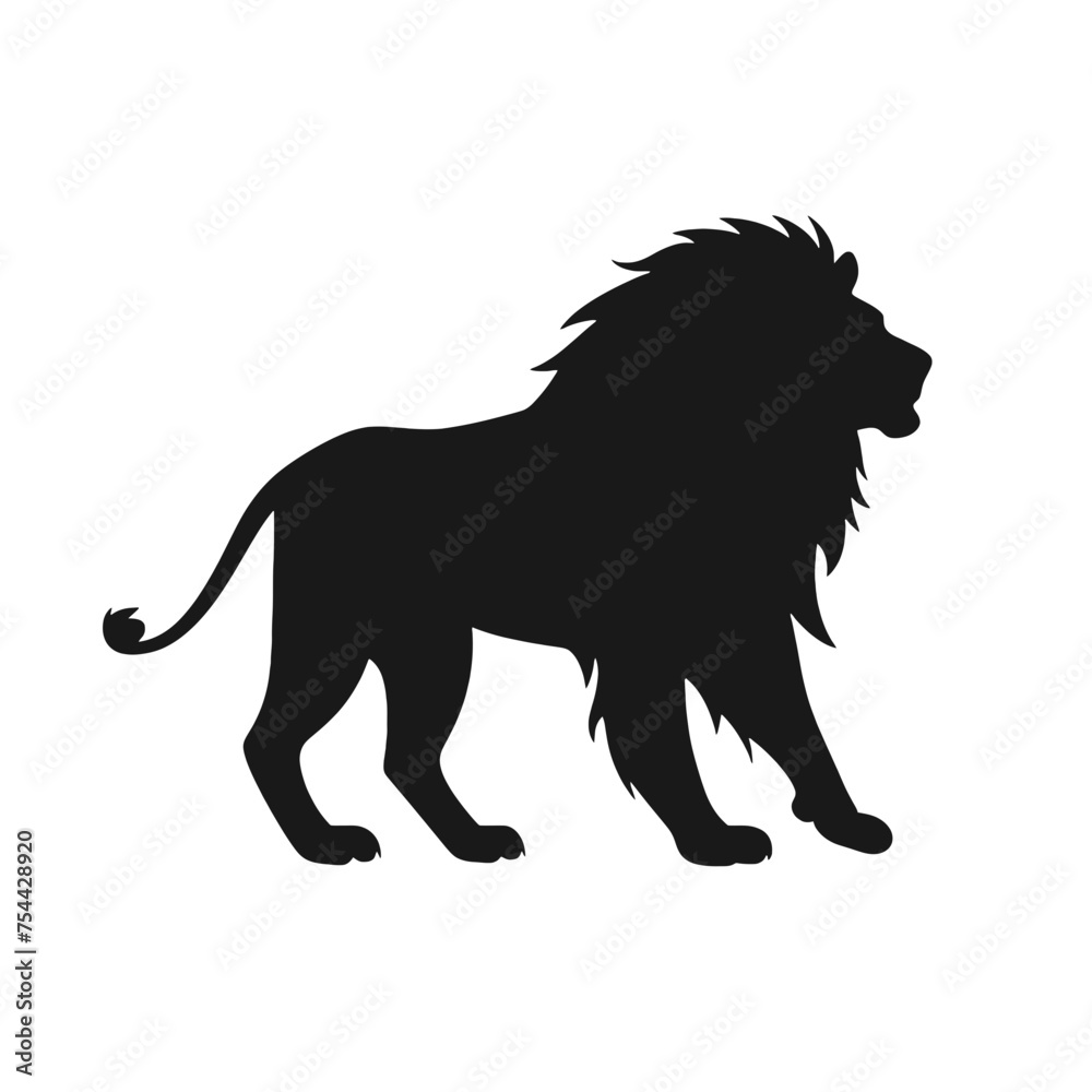 lion silhouette vector illustration template lion silhouette vector illustration template