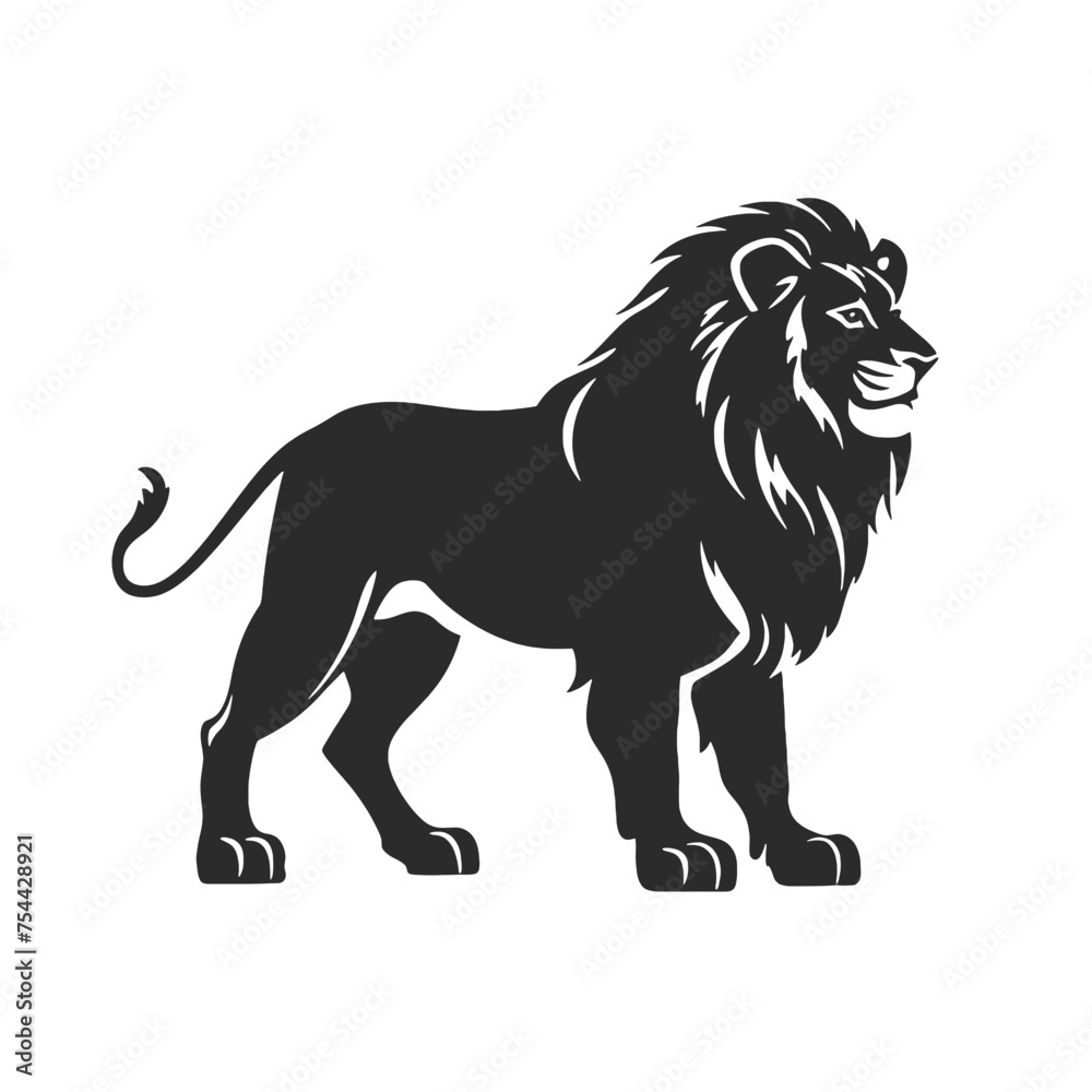 lion silhouette vector illustration template lion silhouette vector illustration template
