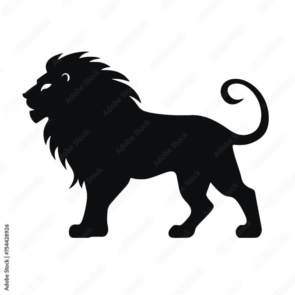 lion silhouette vector illustration template lion silhouette vector illustration template