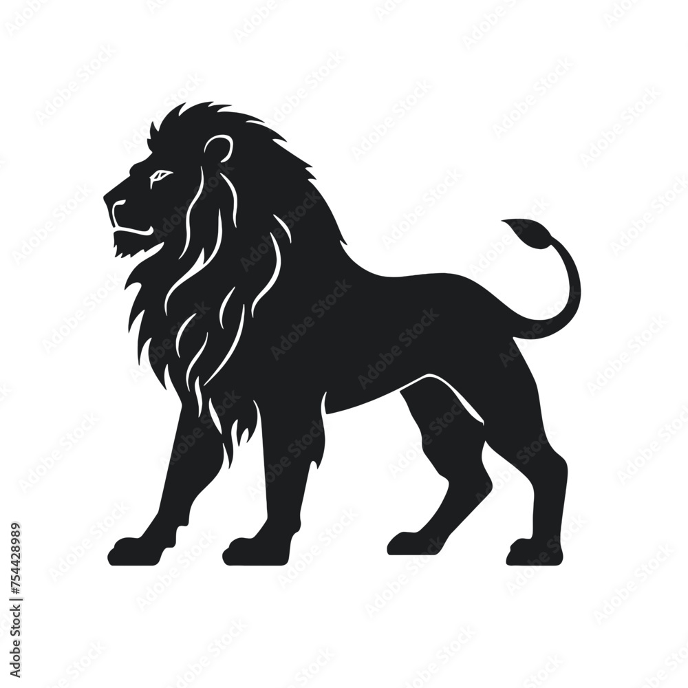 lion silhouette vector illustration template lion silhouette vector illustration template