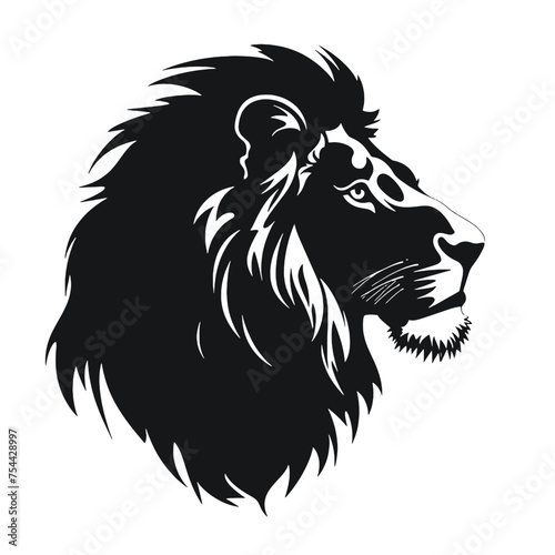 lion silhouette vector illustration template © vectorcyan