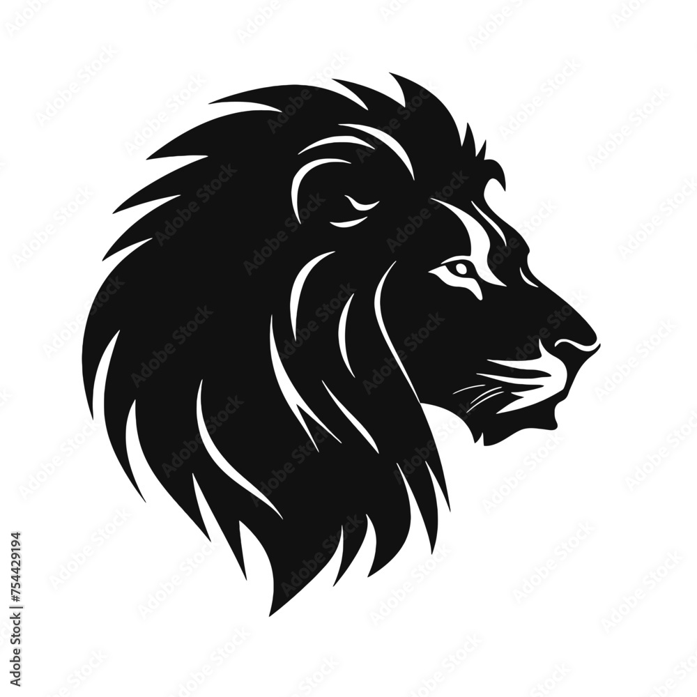 lion silhouette vector illustration template lion silhouette vector illustration template
