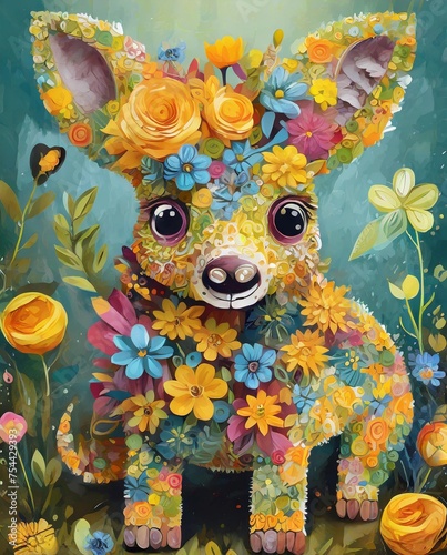 animals made of flowers It's an art of making animals with flowers