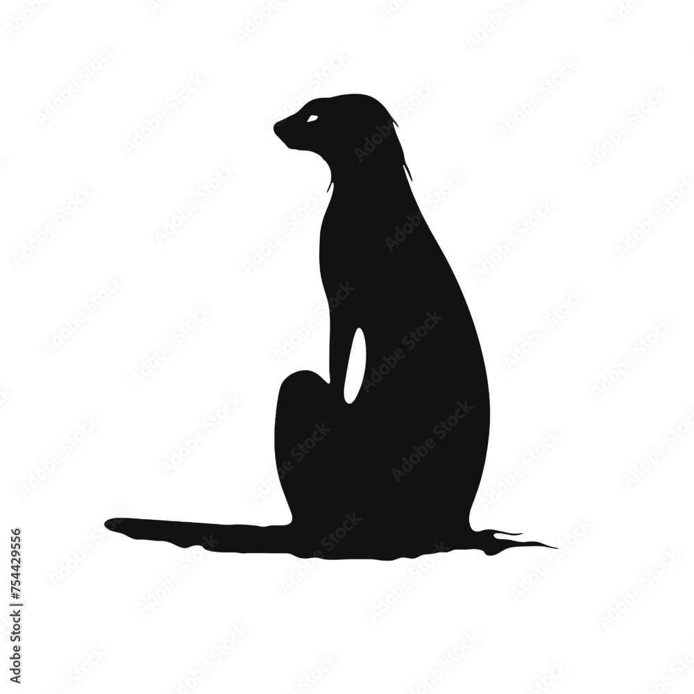 Obraz premium meerkat silhouette illustration