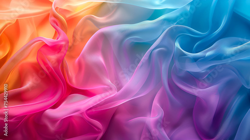 abstract background of colored silk or satin waving in the wind