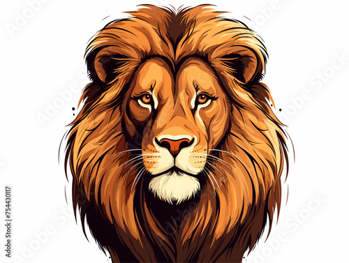 Obraz na płótnie simple Vector in modern thin line style of Vector lion face w salonie