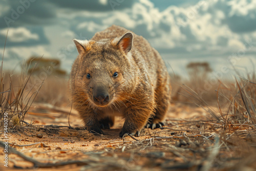 Niedliche Tiere Australiens - Wombat photo