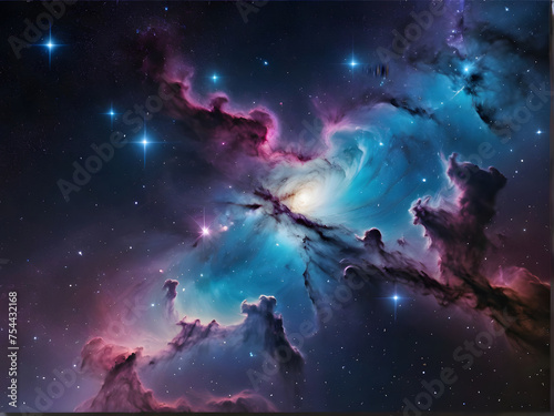 starry sky in space, cosmos, galaxy