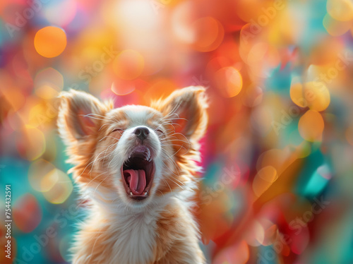 Gähnende Tiere - Hunde Welpen © paganin