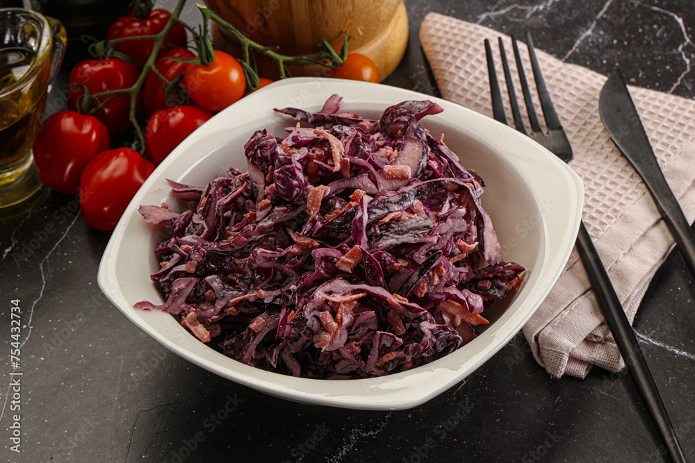 Coleslaw salad with cabbage and carrot Coleslaw salad with cabbage and carrot
