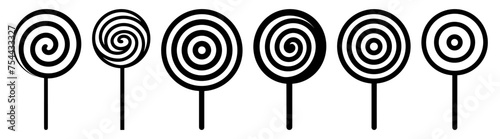 Lollipop silhouette set vector design big pack of illustration and icon
