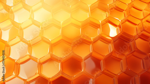 Radiant Gold Honeycomb Grid Texture