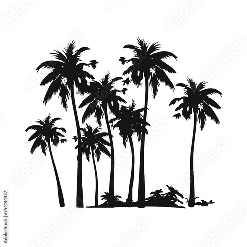 palm trees silhouettes