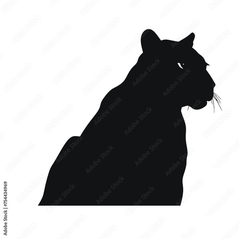 Fototapeta premium Black Panther logo Silhouette 