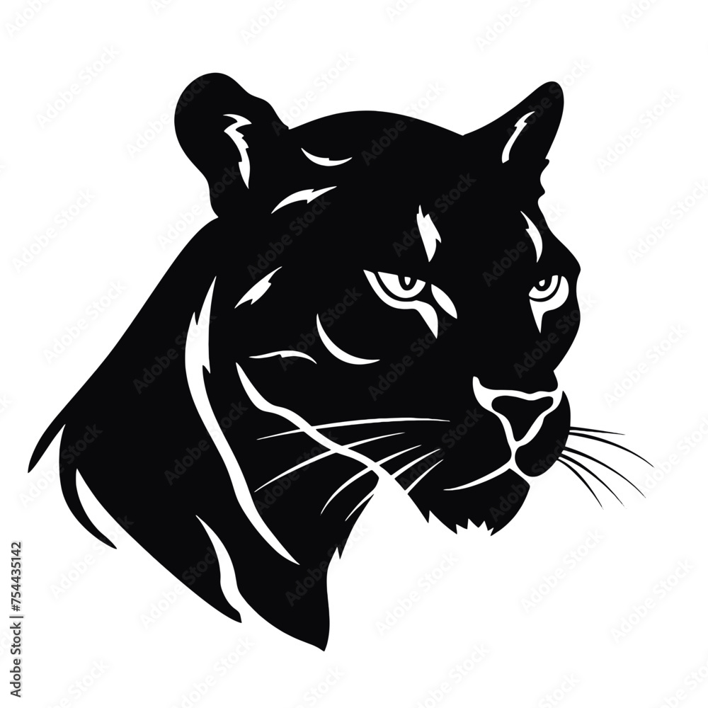 Black Panther logo Silhouette Black Panther logo Silhouette