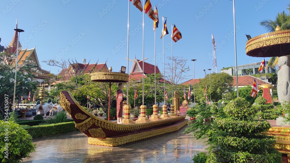 Naklejka premium Wat Preah Prom Rath, Siem Reap, Cambodge
