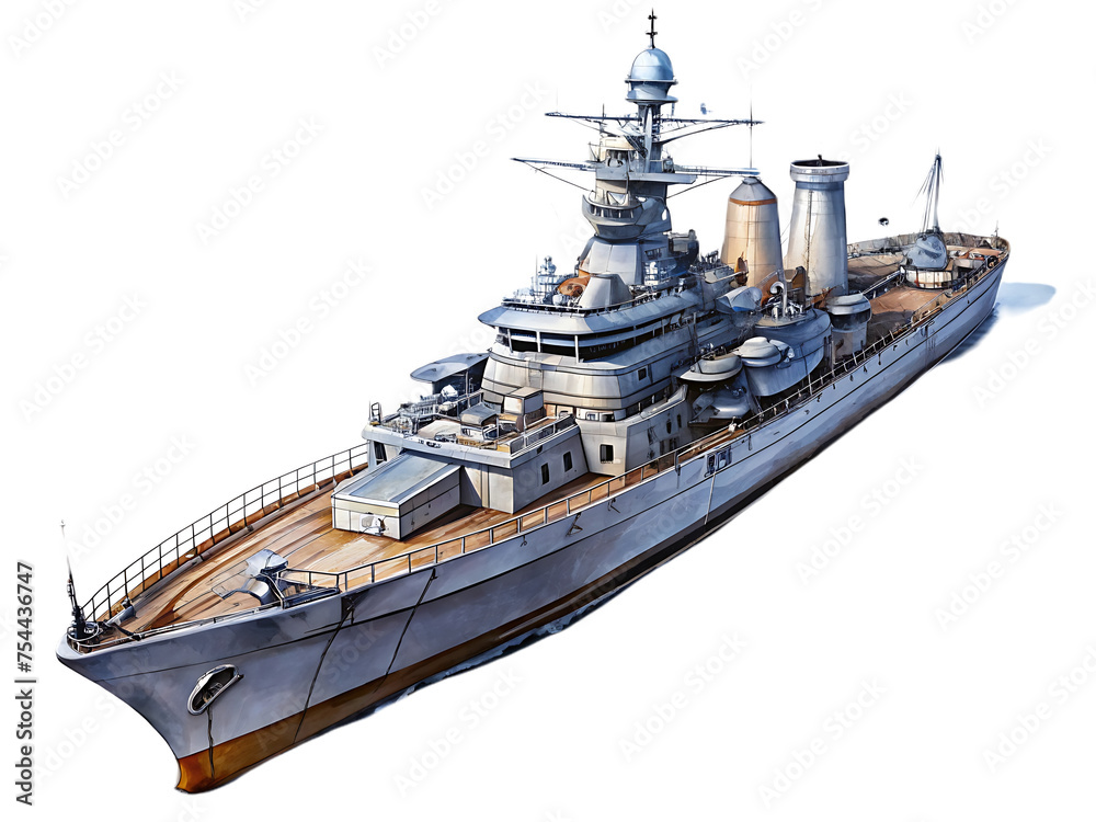 Naklejka premium Horizon ship on transparent