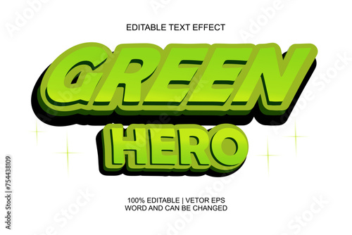 GREEN HERO TEXT EFFECT EPS FILE
