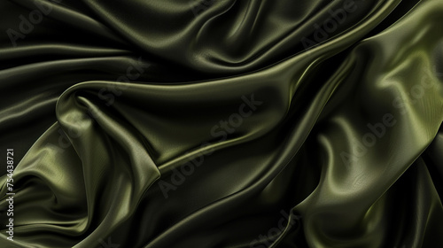 Black and Olive silk background