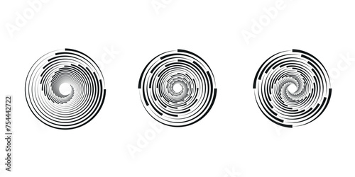 Spiral sound wave rhythm line dynamic abstract vector background