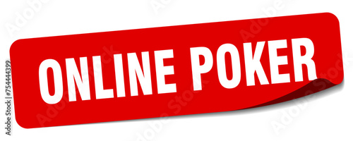 online poker sticker. online poker label