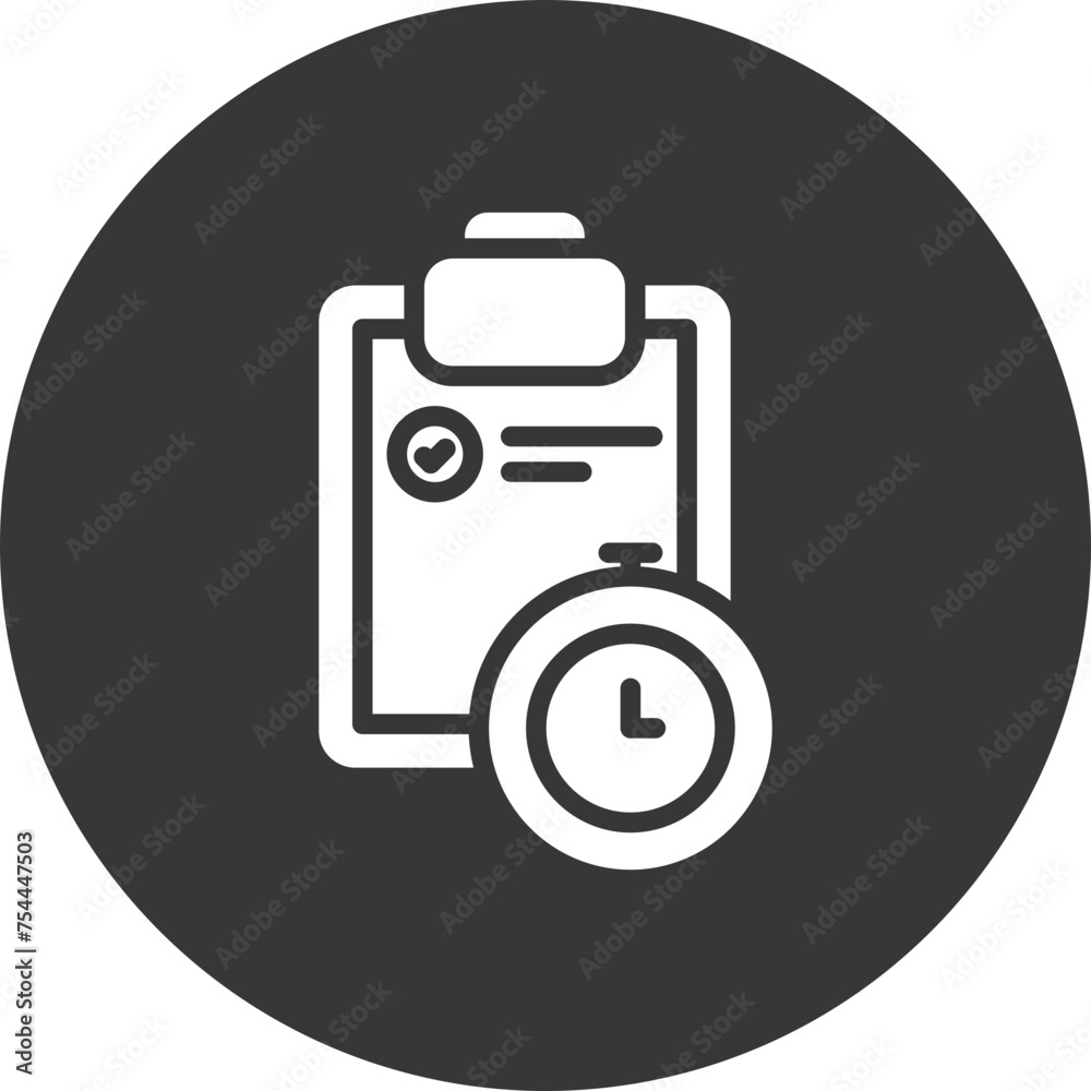 Stopwatch Glyph Inverted Stopwatch Glyph Inverted