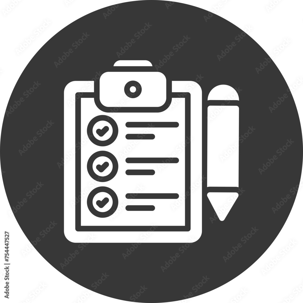 Shopping List Glyph Inverted Shopping List Glyph Inverted