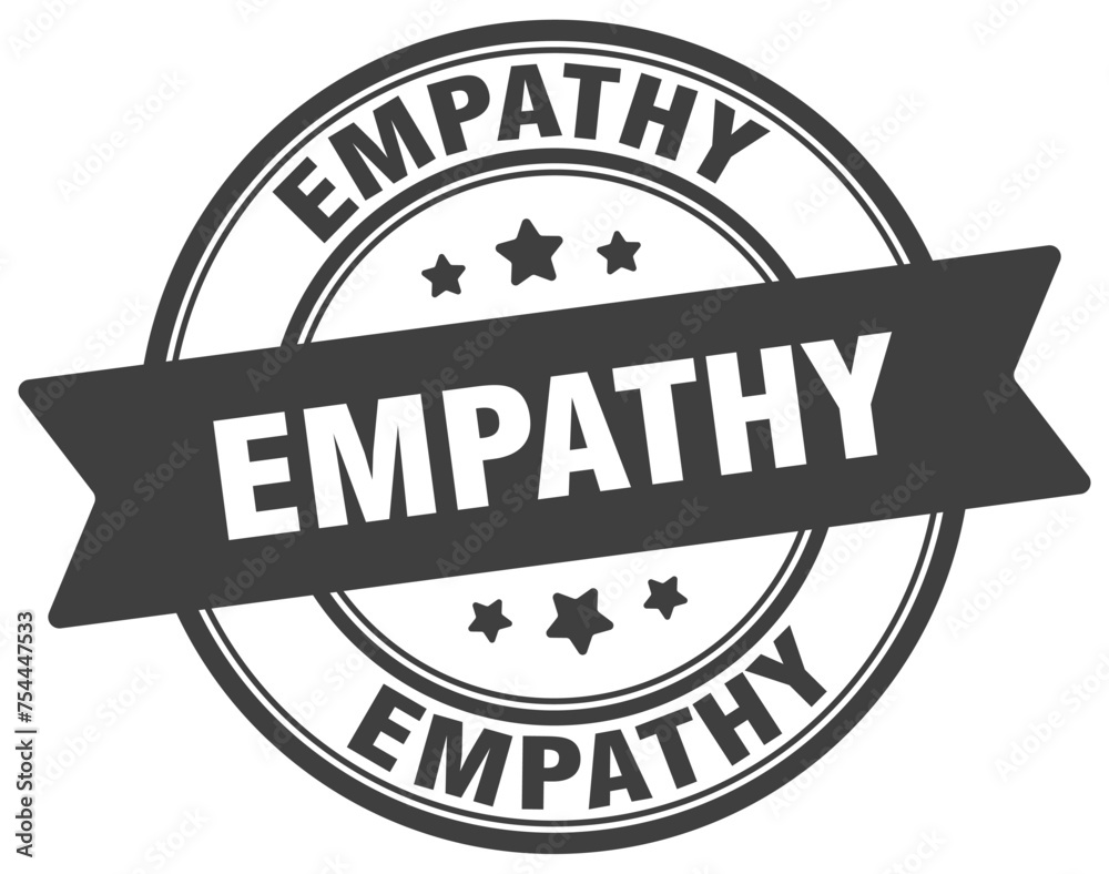 empathy stamp. empathy label on transparent background. round sign