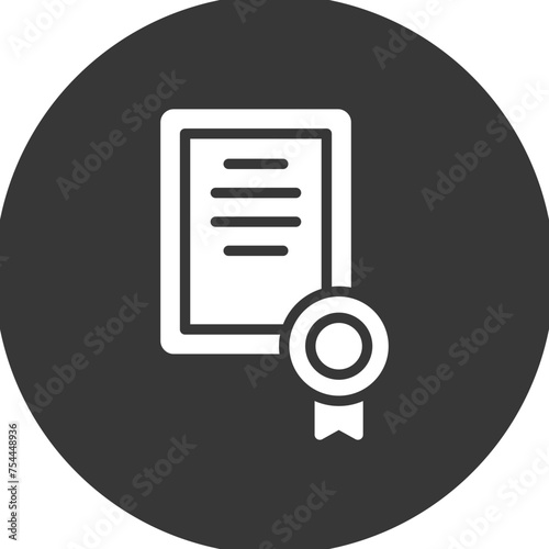 Diploma Glyph Inverted