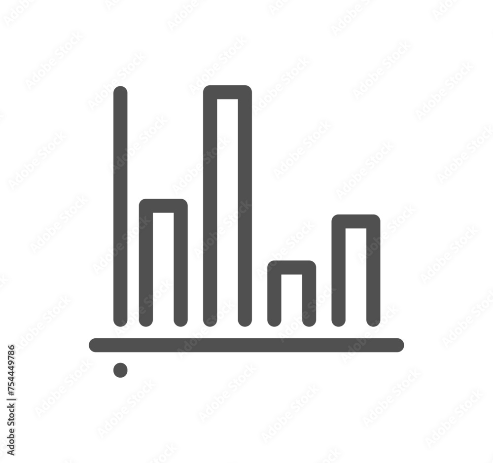 Swot analysis related icon outline and linear vector.