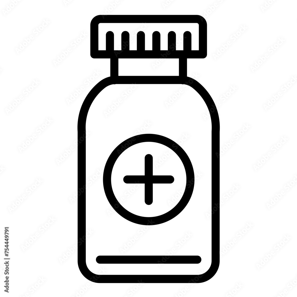 Obraz premium Vector Design Medicine Bottle Icon Style