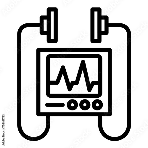 Vector Design Defibrillator Icon Style