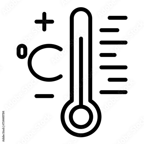 Vector Design Thermometer Celsius Icon Style photo
