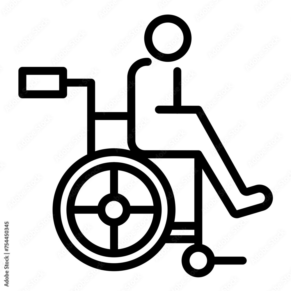 Vector Design Wheelchair User Icon Style Vector Design Wheelchair User Icon Style