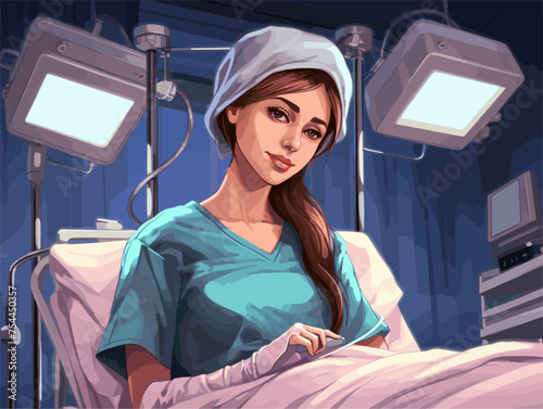 Surgeon Selena cartoon full body  photo