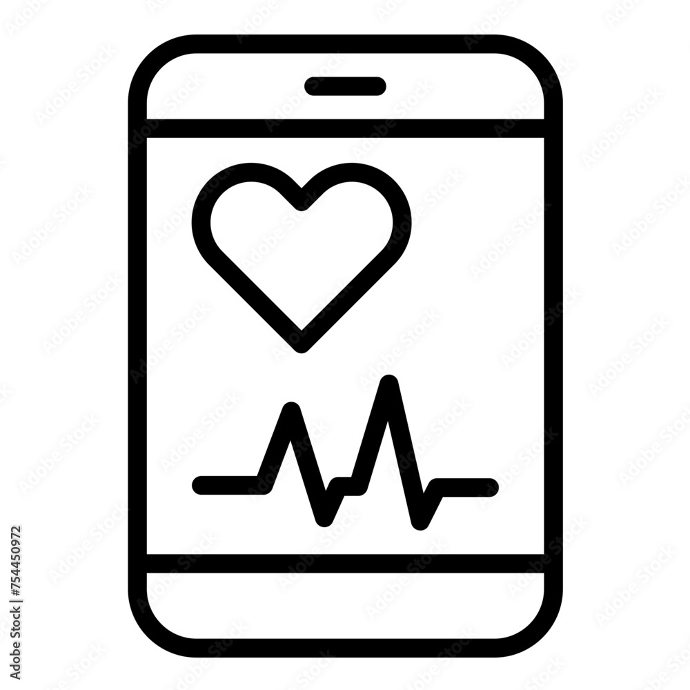 Vector Design Health Tracking App Icon Style Vector Design Health Tracking App Icon Style