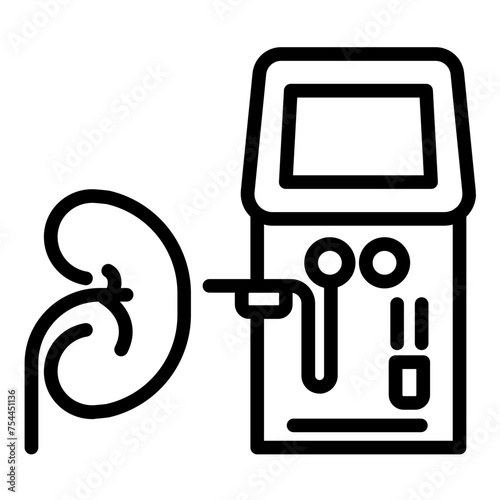 Vector Design Kidney Dialysis Machine Icon Style